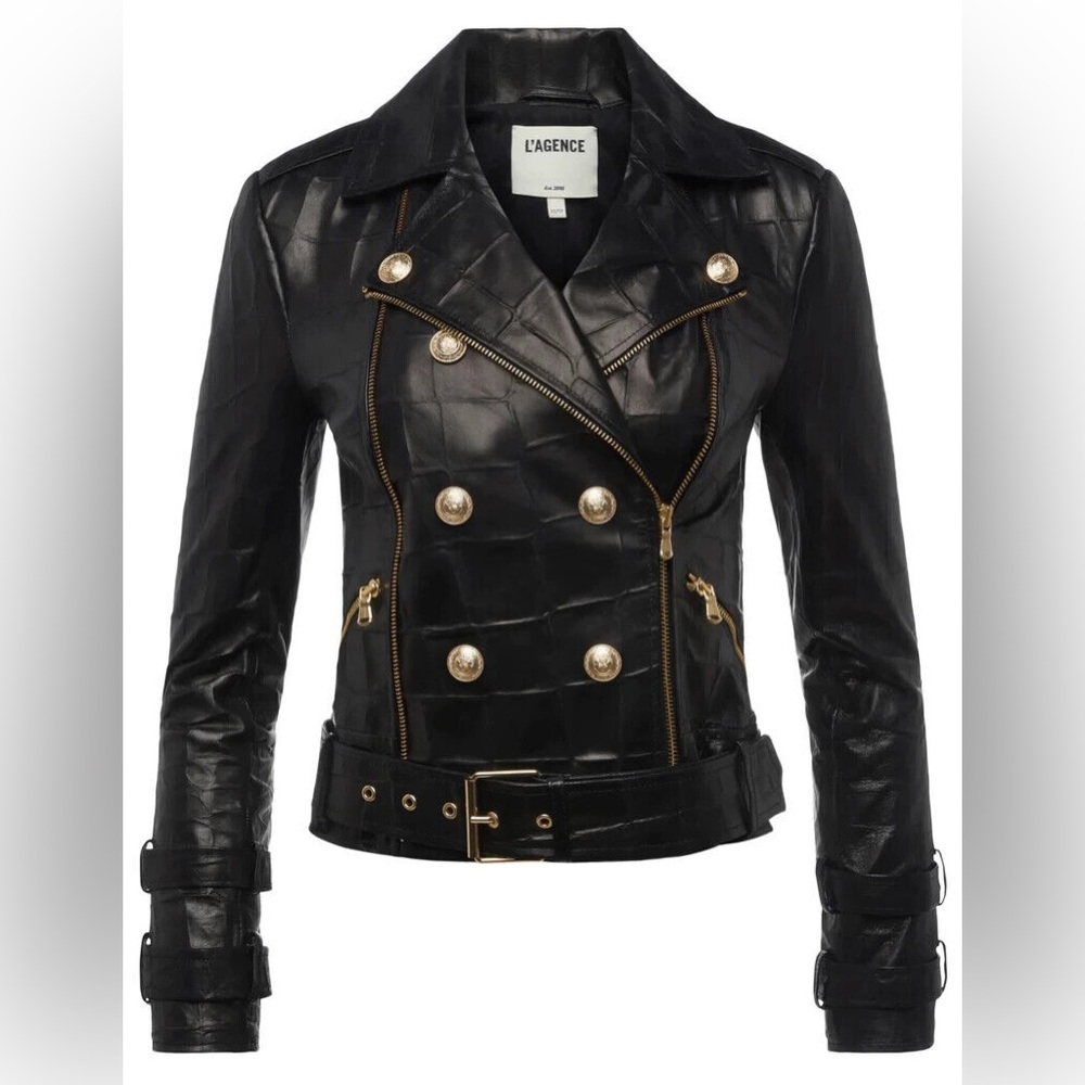 L’AGENCE Billie leather jacket